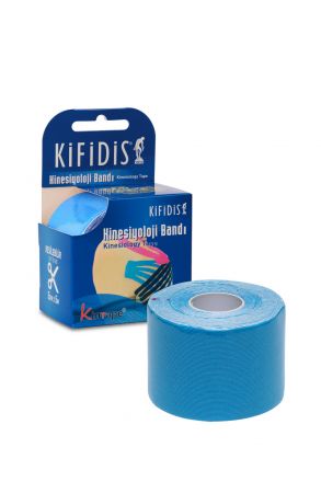 Kifidis Kinesio Ağrı Bandı 5cm x 5m Mavi / Blue