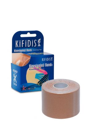 Kifidis Kinesio Ağrı Bandı 5cm x 5m Bej / Beige
