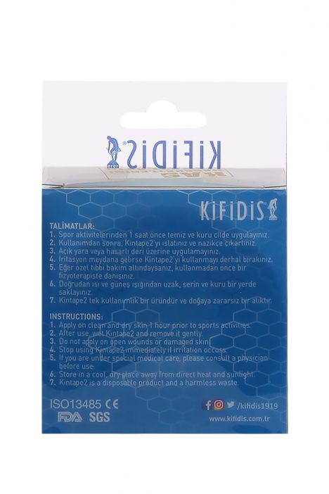 Kifidis Kintape-2 Plus Kinesio Ağrı Bandı 5cmx5m Mavi / Blue
