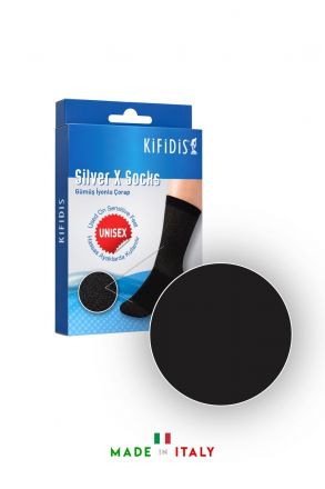 Kifidis Silver-X Socks (Gümüş İyonlu Çorap) Siyah / Black