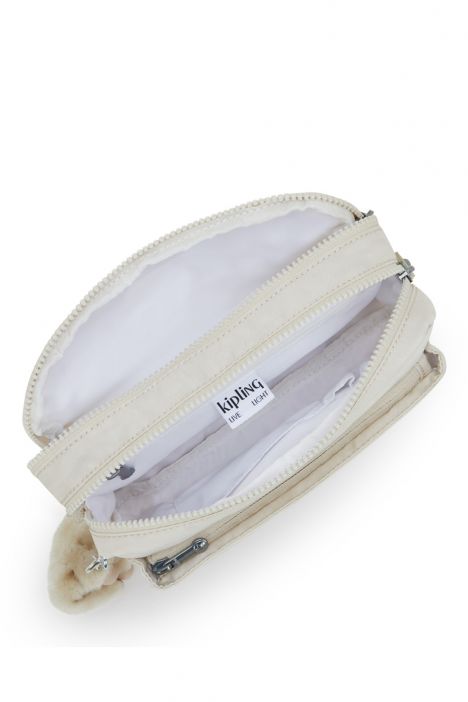 Kipling ABANU M Orta Boy Omuz Çantası 17x24x9 cm Hideaway Beige