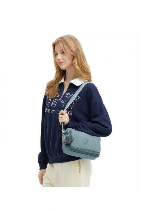 Kipling ABANU M Orta Boy Omuz Çantası 17x24x9 cm Relaxed Grey