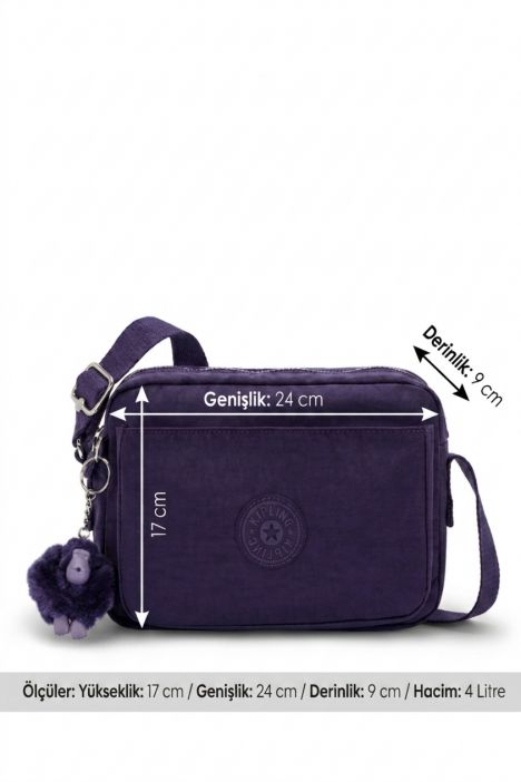 Kipling ABANU M Orta Boy Omuz Çantası 17x24x9 cm Moonlit Blue