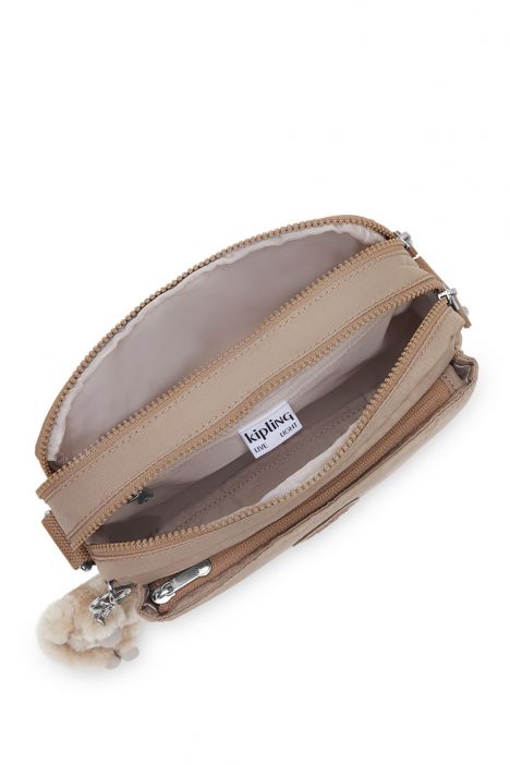 Kipling ABANU M Orta Boy Omuz Çantası 17x24x9 cm Tan Beige