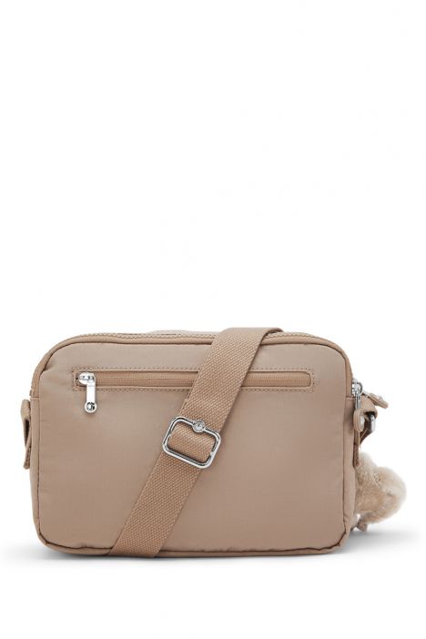Kipling ABANU M Orta Boy Omuz Çantası 17x24x9 cm Tan Beige