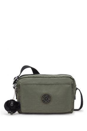 Kipling ABANU M Orta Boy Omuz Çantası 17x24x9 cm Green Moss