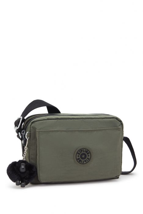 Kipling ABANU M Orta Boy Omuz Çantası 17x24x9 cm Green Moss
