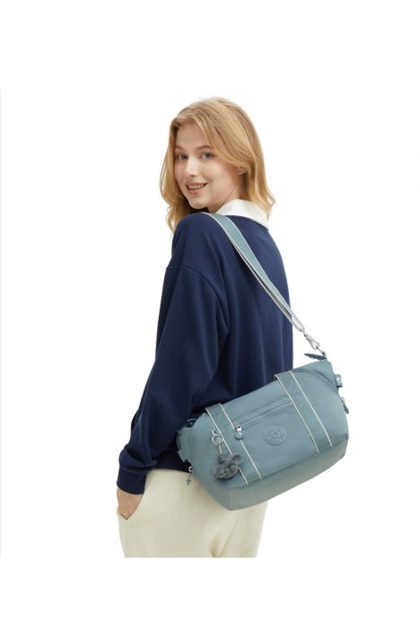 Kipling ART MINI Küçük Boy Omuz Çantası 20x38x18,5 cm Relaxed Grey