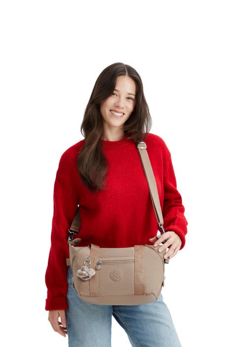 Kipling ART MINI Küçük Boy Omuz Çantası 20x38x18,5 cm Tan Beige