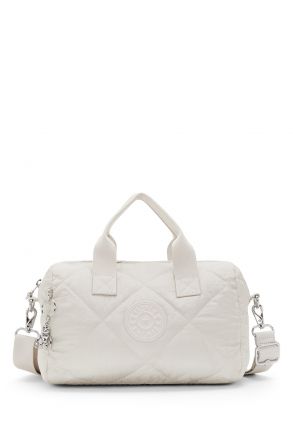 Kipling BINA M Orta Boy Omuz Çantası 17x27x14 cm Airy Beige Ql