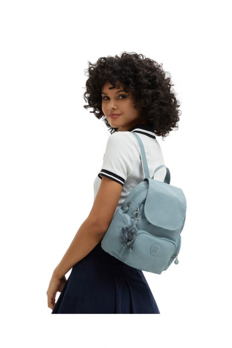 Kipling CITY ZIP MINI Küçük Boy Sırt Çantası 29x27x14 cm Relaxed Grey