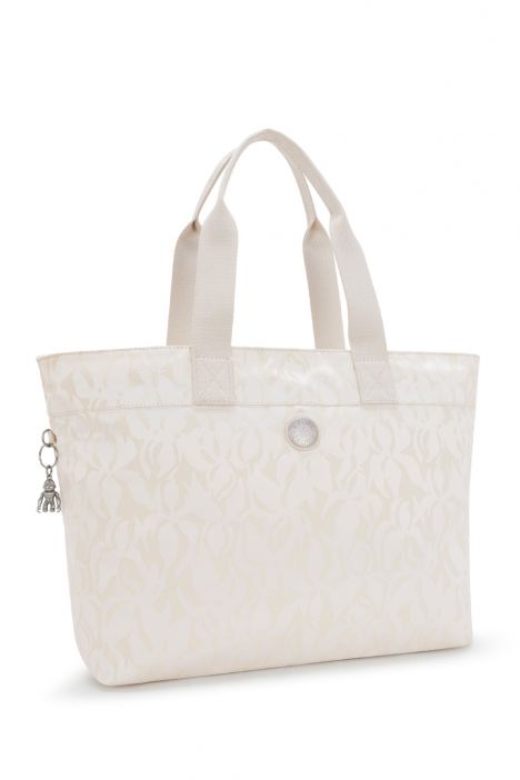 Kipling COLISSA UP Büyük Boy Omuz Çantası 32x50x17 cm Palm Beige Jq