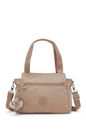 Kipling ELYSIA Orta Boy Omuz Çantası 23x29.5x12.5 cm Tan Beige