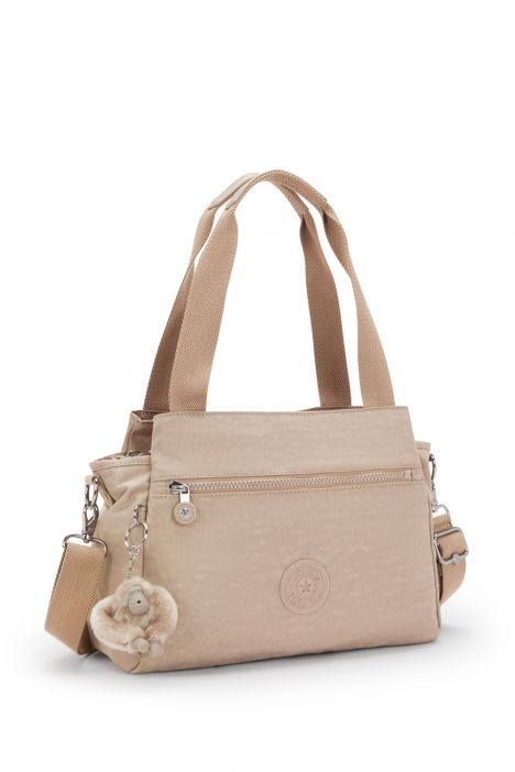 Kipling ELYSIA Orta Boy Omuz Çantası 23x29.5x12.5 cm Tan Beige