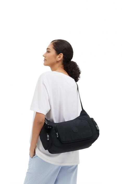 Kipling GABBINA Orta Boy Omuz Çantası 27x40x14 cm Black Noir