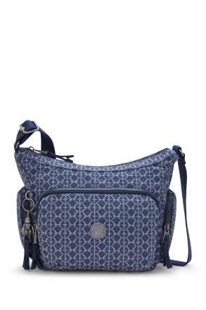 Kipling GABB S Küçük Boy Omuz Çantası 22x31x14.5 cm Signature Denim