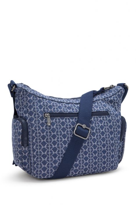 Kipling GABB S Küçük Boy Omuz Çantası 22x31x14.5 cm Signature Denim