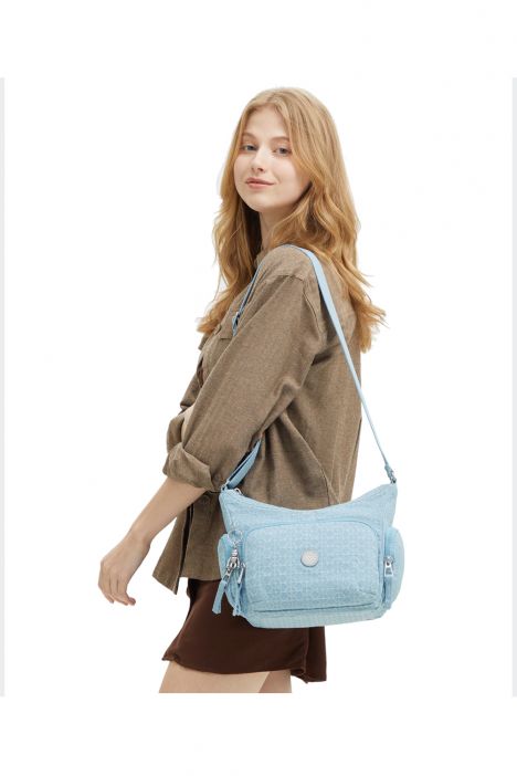 Kipling GABB S Küçük Boy Omuz Çantası 22x31x14.5 cm Light Denim Jq