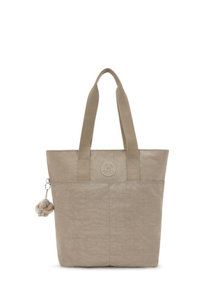 Kipling HANIFA Büyük Boy Omuz Çantası 39x39x14cm Soft Taupe