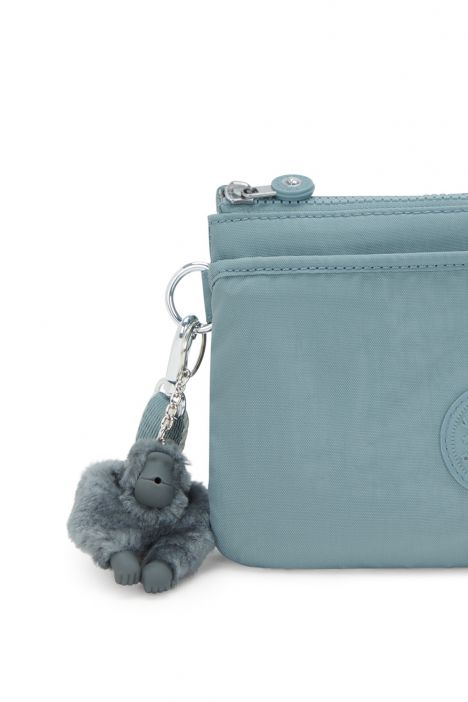 Kipling RIRI Küçük Boy Omuz Çantası 16x24x6.5 cm Relaxed Grey