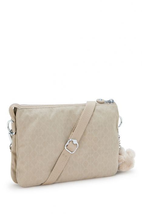 Kipling RIRI Küçük Boy Omuz Çantası 16x24x6.5 cm Sign Beige Emb