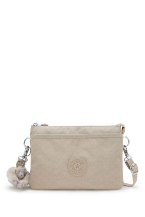 Kipling RIRI Küçük Boy Omuz Çantası 16x24x6.5 cm Sign Beige Emb