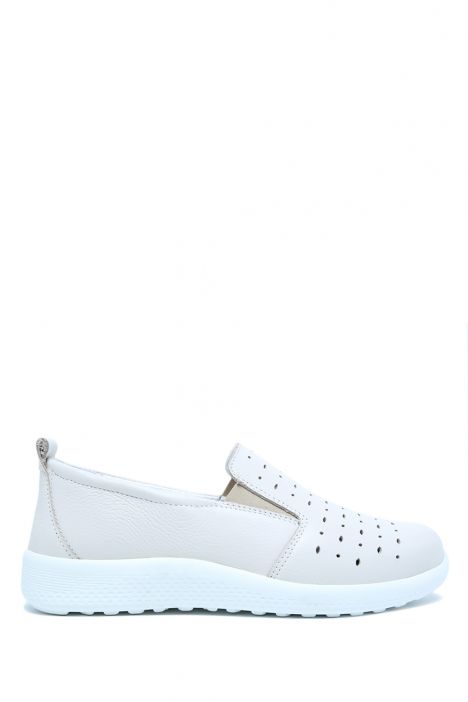 Kira 03 Ac-Kifidis Kadın Anatomik Kadın Deri Ayakkabı 36-41 Krem/Cream 5086