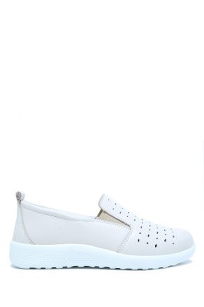 Kira 03 Ac-Kifidis Kadın Anatomik Kadın Deri Ayakkabı 36-41 Krem/Cream 5086