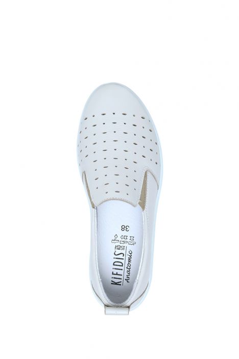 Kira 03 Ac-Kifidis Kadın Anatomik Kadın Deri Ayakkabı 36-41 Krem/Cream 5086