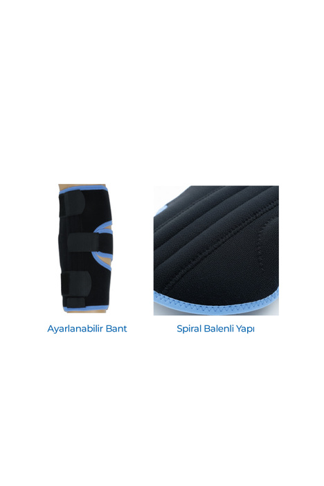 L6201 Kifidis Spiral Balenli Patellası Açık Dizlik Siyah / Black