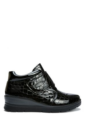 Luna 10 Ac-Kifidis Anatomik Kadın Deri Bot 36-41 Siyah/Black Croco 918/988