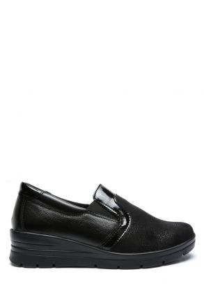 Luna 56 Ac-Kifidis Kadın Anatomik Streç Deri Ayakkabı 36-41 Siyah/Black Planet 0138/908/1215