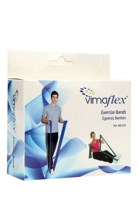 MD 010 V-Exercise Bands (1.20mt x 2) BLACK - BLUE