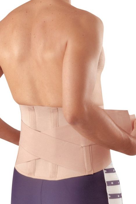 MEE07098 Çelik Balenli Germe Bantlı Lomber Korse Bej / Beige