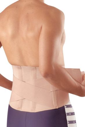 MEE07098 Çelik Balenli Germe Bantlı Lomber Korse Bej / Beige