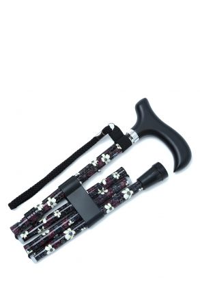 MF606 Kifidis Katlanır Baston B044-8361-Bordo Çiçekli