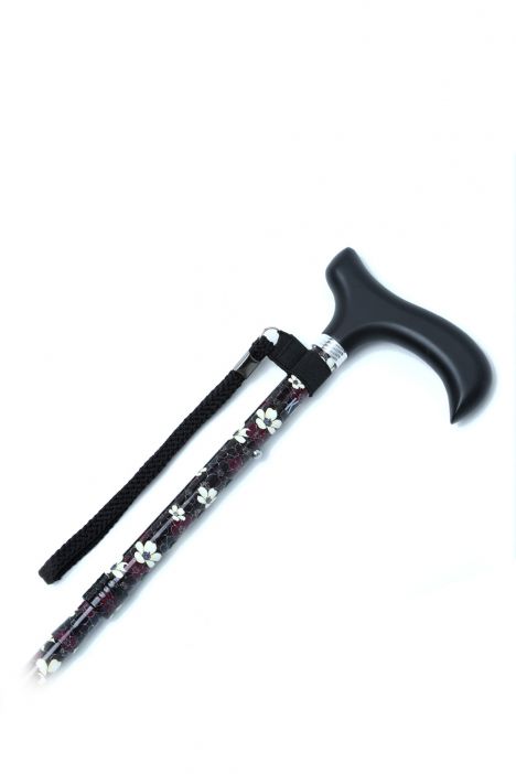 MF606 Kifidis Katlanır Baston B044-8361-Bordo Çiçekli