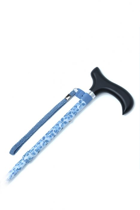 MF606 Kifidis Katlanır Baston B044-8449-1 Mavi Çiçekli