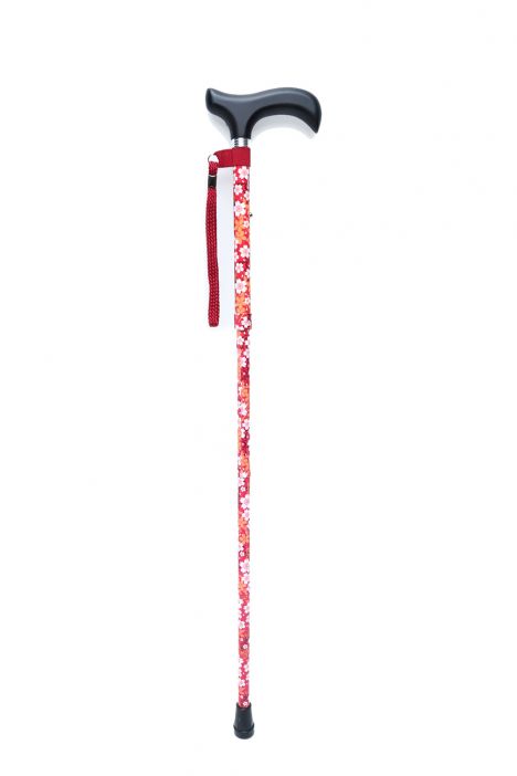 MF606 Kifidis Katlanır Baston B044-8231 Kırmızı Çiçekli