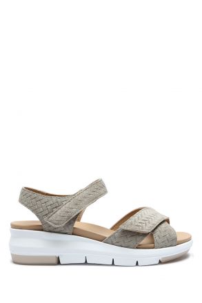 Maira 08 Ac-Kifidis Kadın Anatomik Nubuk Sandalet 36-41 Haki / Khaki Tuareg 2077