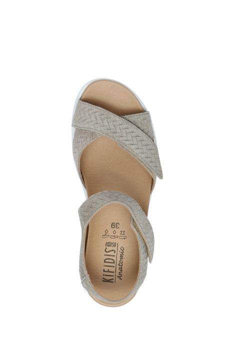 Maira 08 Ac-Kifidis Kadın Anatomik Nubuk Sandalet 36-41 Haki / Khaki Tuareg 2077