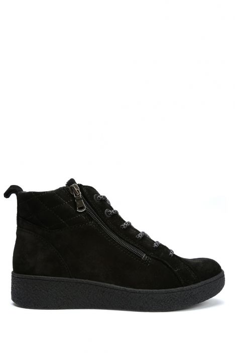 Marina 06 Ac-Kifidis Anatomik Kadın Süet Bot 36-40 Siyah/Black 1038