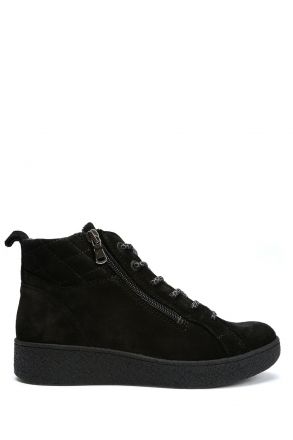 Marina 06 Ac-Kifidis Anatomik Kadın Süet Bot 36-40 Siyah/Black 1038