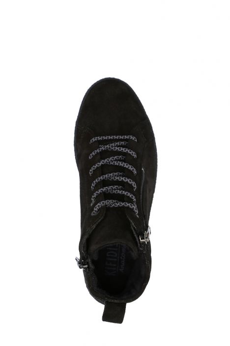 Marina 06 Ac-Kifidis Anatomik Kadın Süet Bot 36-40 Siyah/Black 1038
