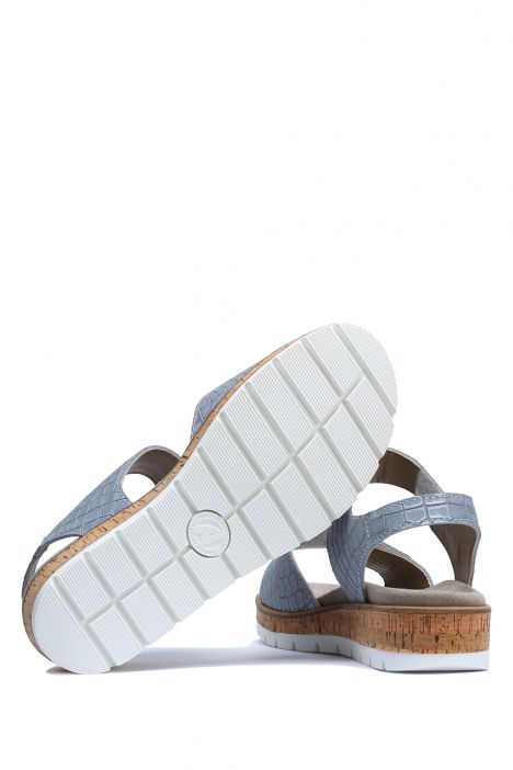 Mia 18 Ac-Kifidis Kadın Anatomik Deri Sandalet 35-41 Mavi/Blue Pico 2252