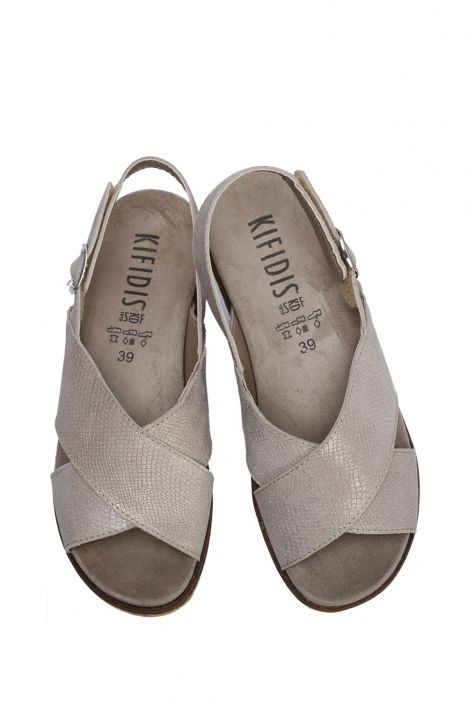 Mia 43 Ac-Kifidis Kadın Sandalet 36-40 Cream Coruna 075