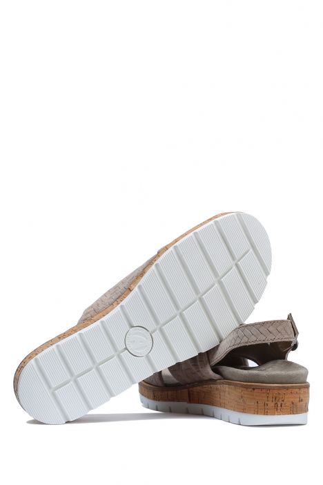 Mia 35 Ac-Kifidis Kadın Anatomik Nubuk Sandalet 35-41 Vizon/Avola Turaeg 2076