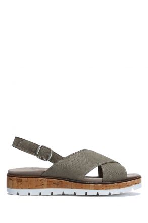 Mia 43 Ac-Kifidis Kadın Sandalet 36-40 Khaki Coruna 077
