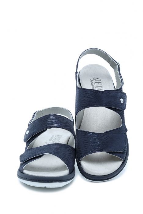 Moni 205 Ac-Kifidis Kadın Anatomik Deri Sandalet 36-41 Lacivert/Blue Memphis 1962