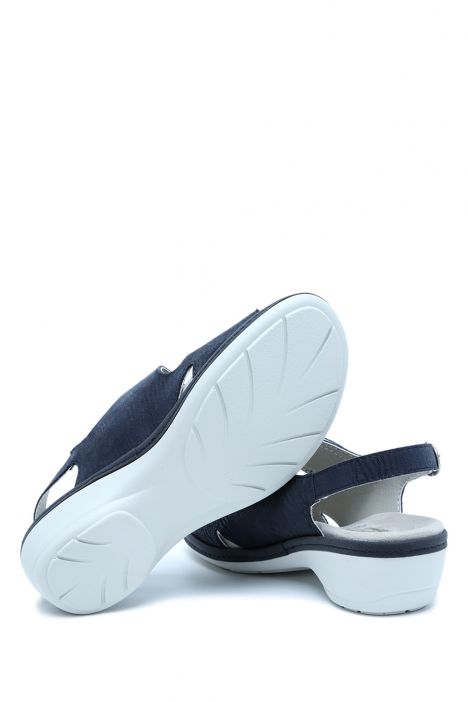 Moni 205 Ac-Kifidis Kadın Anatomik Deri Sandalet 36-41 Lacivert/Blue Memphis 1962